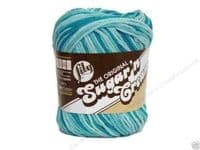 Lily Sugar'N Cream 4 Ply Knitting Wool Yarn 56.7g - 2744 Swimming Pool Ombre